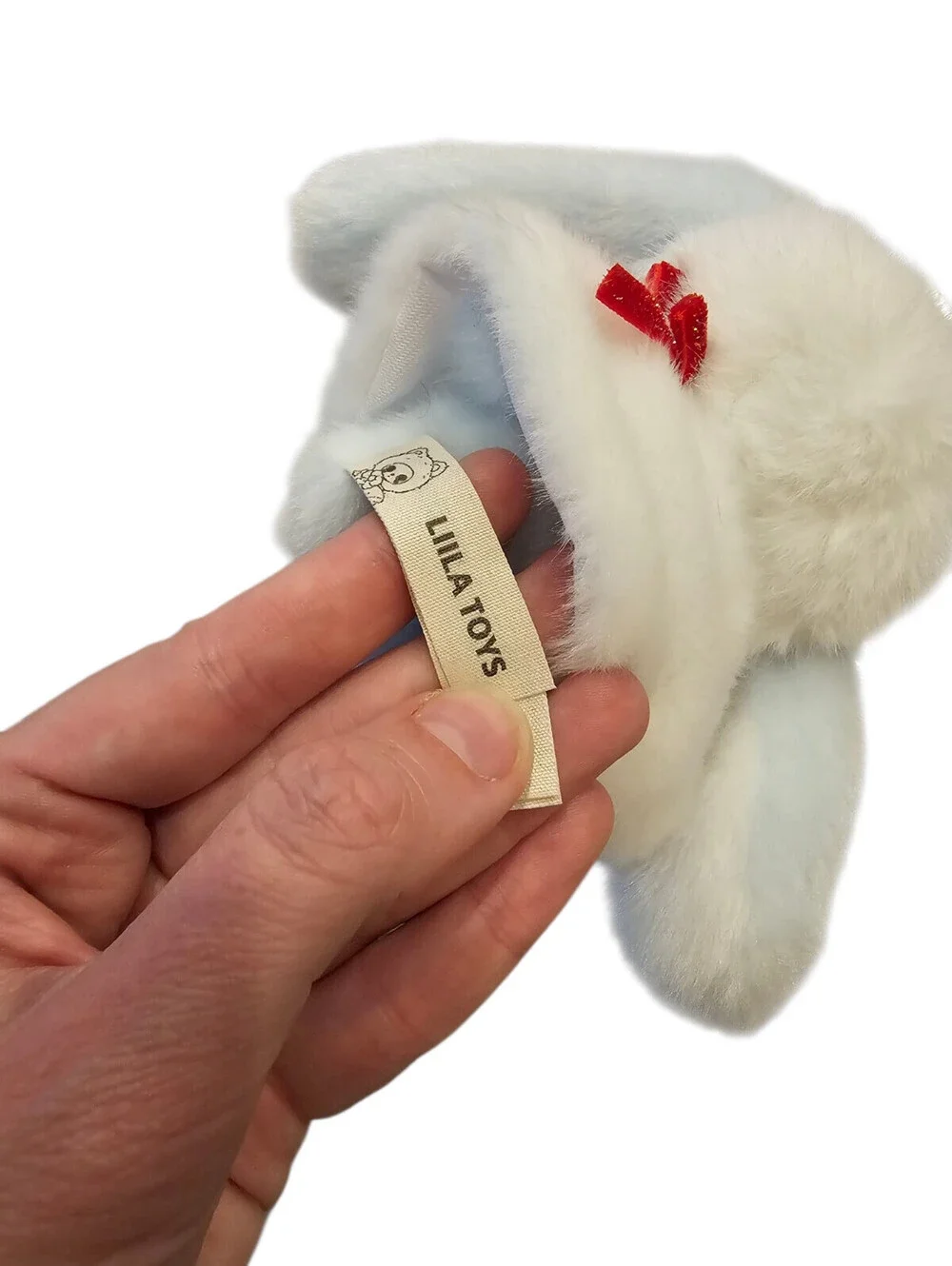 Liila Rainbow Candy Bunny vinyl plush pendant from Liila Toys Keychain White